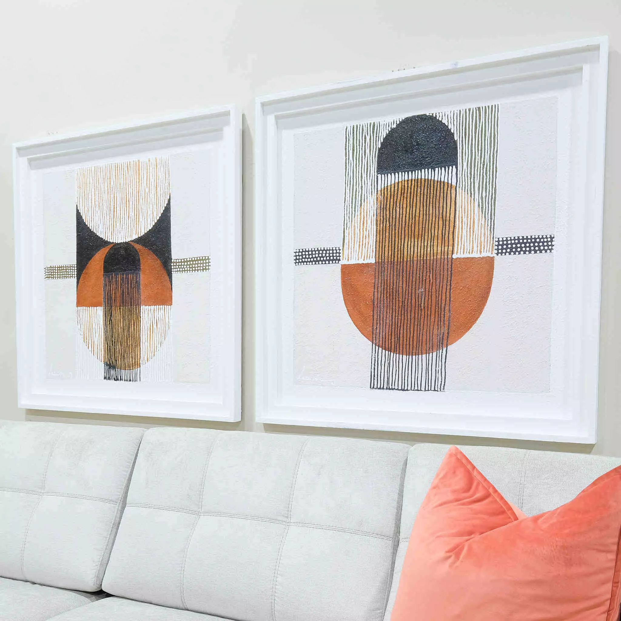 Twin African Abstract Art