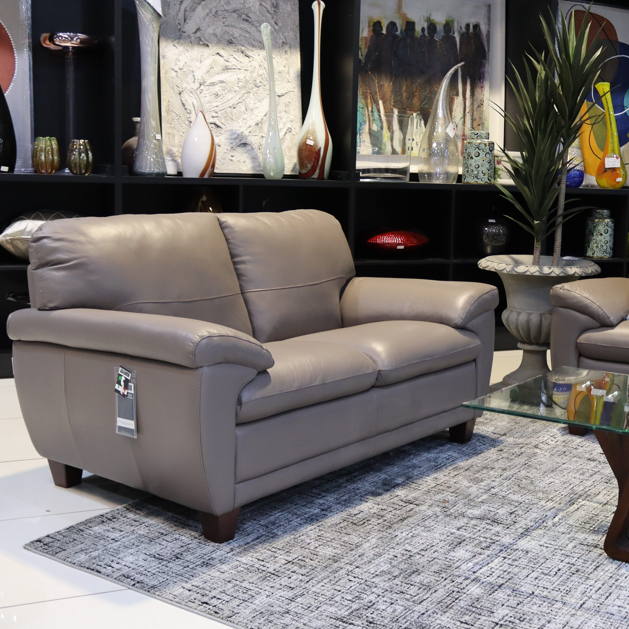 Powell Italian Leather Lounge suite