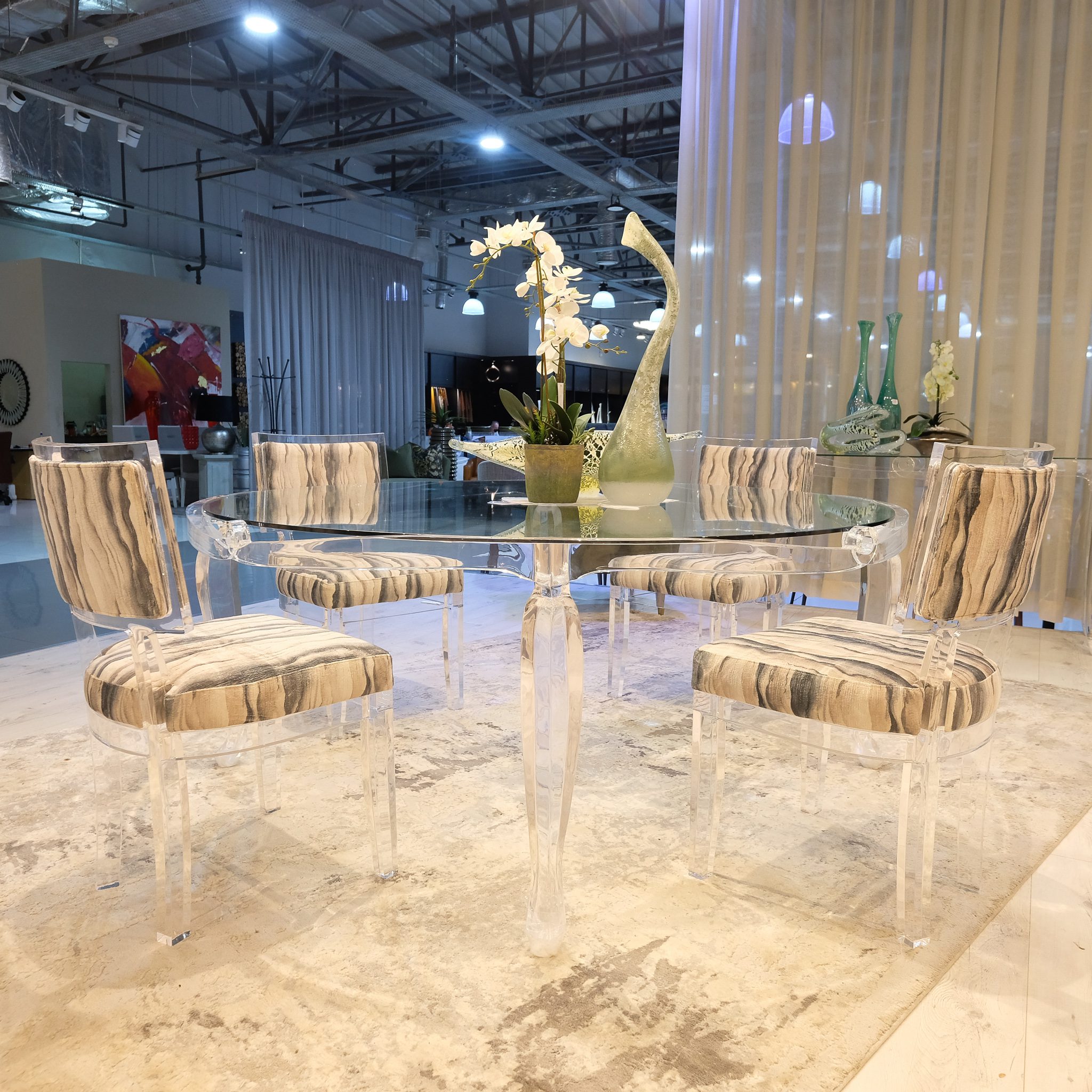 Round Ballerina Perspex Dining Table